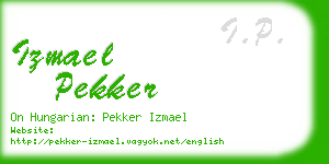 izmael pekker business card